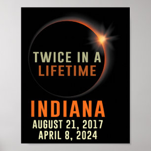 Indiana Total Solar Eclipse zweimal im Leben 20 Poster