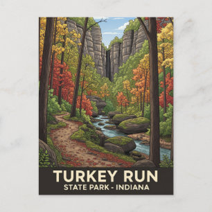 Indiana Turkey Run Staat Park Travel Postkarte