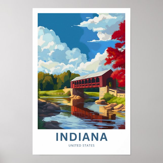 Indiana United Staaten Travel Print Poster (Vorne)