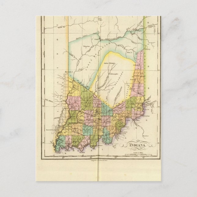Indiana US Postkarte (Vorderseite)