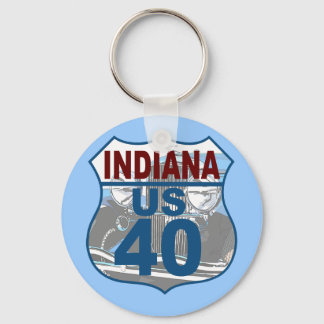 Indiana US Route 40 - Duesenberg Schlüsselanhänger
