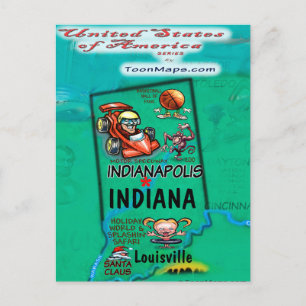 Indiana USA Card Postkarte