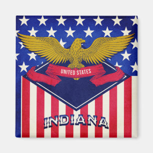 Indiana USA-Flagge Magnet