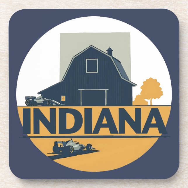 Indiana USA Getränkeuntersetzer (Vorderseite)