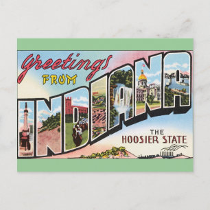 Indiana - Vintage Postkarten-Design Postkarte