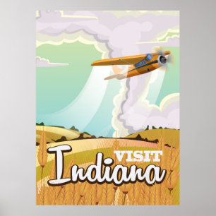 Indiana Vintage Reiseplakat Poster