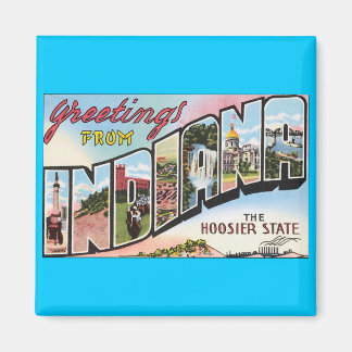Indiana - Vintages Postacard-Design Magnet