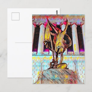 Indiana War Memorial Pro Patria Ölgemälde Postkarte