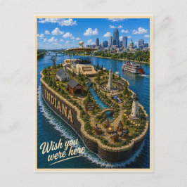 Indiana | Wish You Were Here | State-Serie Postkarte