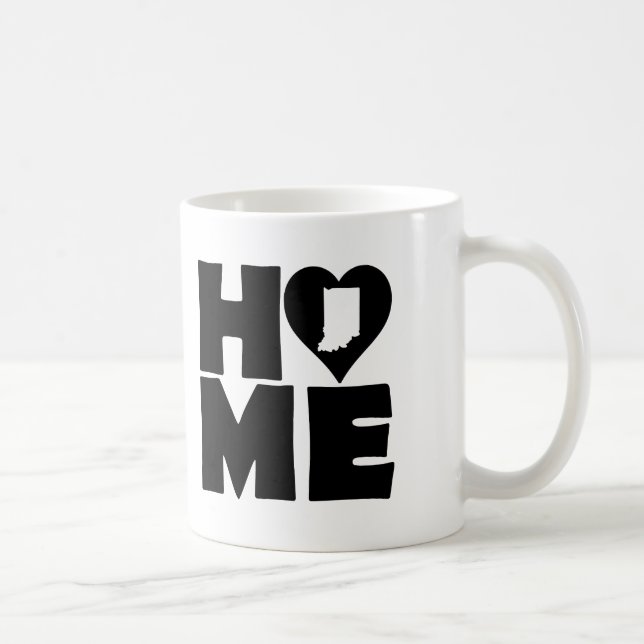 Indiana Zuhause Heart Staat Tasse oder Travel Mug (Rechts)
