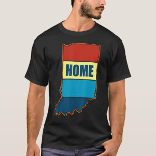 Indiana Zuhause Staat Retro Bean Bag Skyline T-Shirt