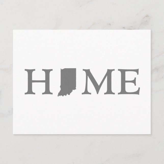 Indiana Zuhause Staat Shaped Letter Hoosier Word A Postkarte (Vorderseite)