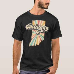 Indiana Zuhause Staat US Vintag Retro Country Patr T-Shirt