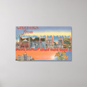 IndianaLarge Letter ScenesIndiana Leinwanddruck