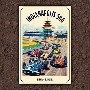 Indianapolis 500 Vintages Wall-Poster der 1960er J Poster