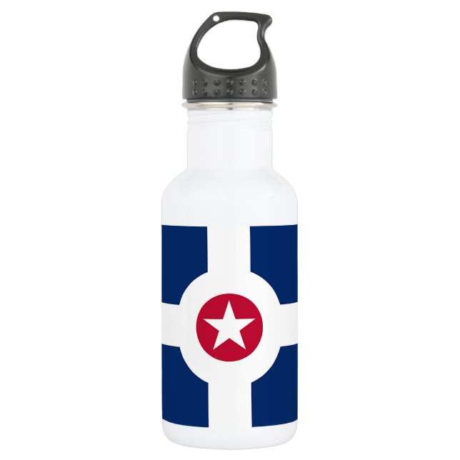 Indianapolis City Flag Liberty Flasche Edelstahlflasche (Vorderseite)