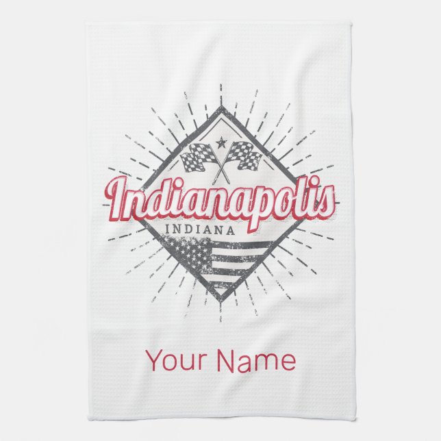 Indianapolis City Indiana Vereinigte Staaten USA Geschirrtuch (Vertikal)