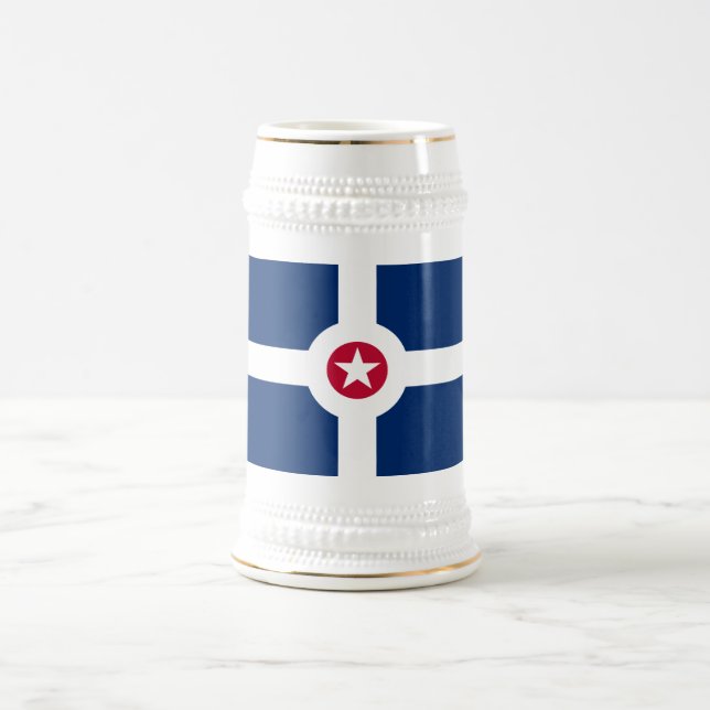 Indianapolis-Flagge Bierglas (Mittel)