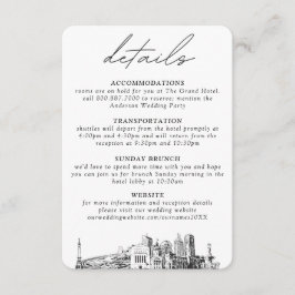 Indianapolis Hochzeitsdetails Begleitkarte