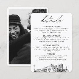 Indianapolis Hochzeitsdetails Begleitkarte