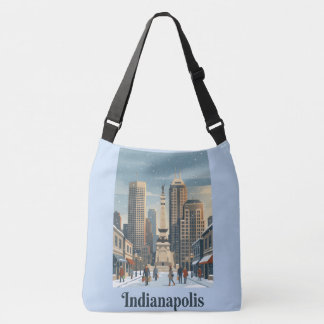 Indianapolis im Winter Tragetaschen Mit Langen Trägern