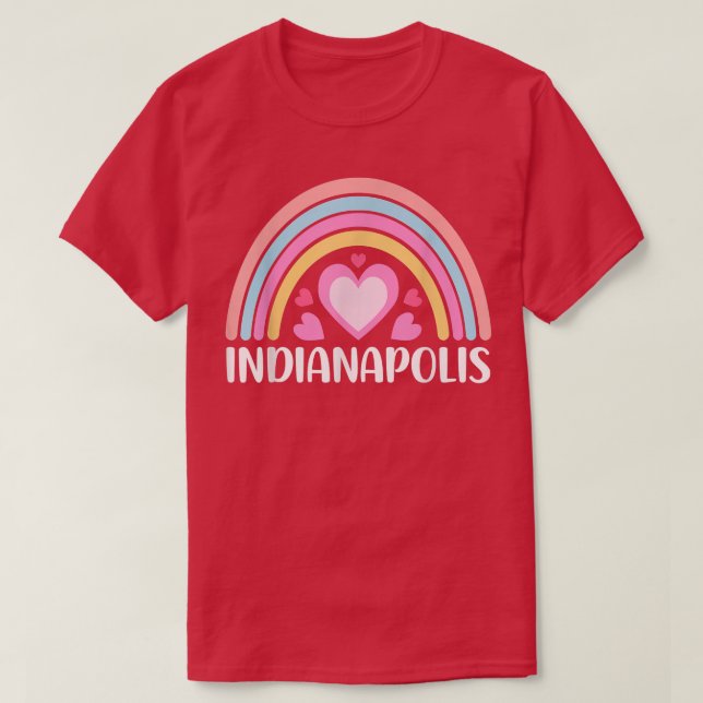 Indianapolis Indiana for Women Rainbow T-Shirt (Design vorne)