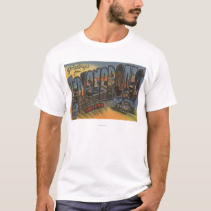 Indianapolis, Indiana - große Buchstabe-Szenen T-Shirt