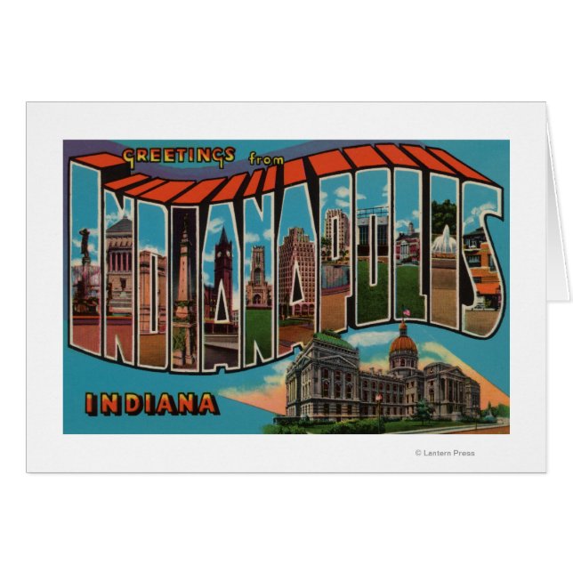 Indianapolis, Indiana (Hauptstadt Gebäude) (Vorderseite (Horizontal))