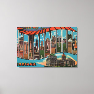 Indianapolis, Indiana (Hauptstadts-Gebäude) Leinwanddruck