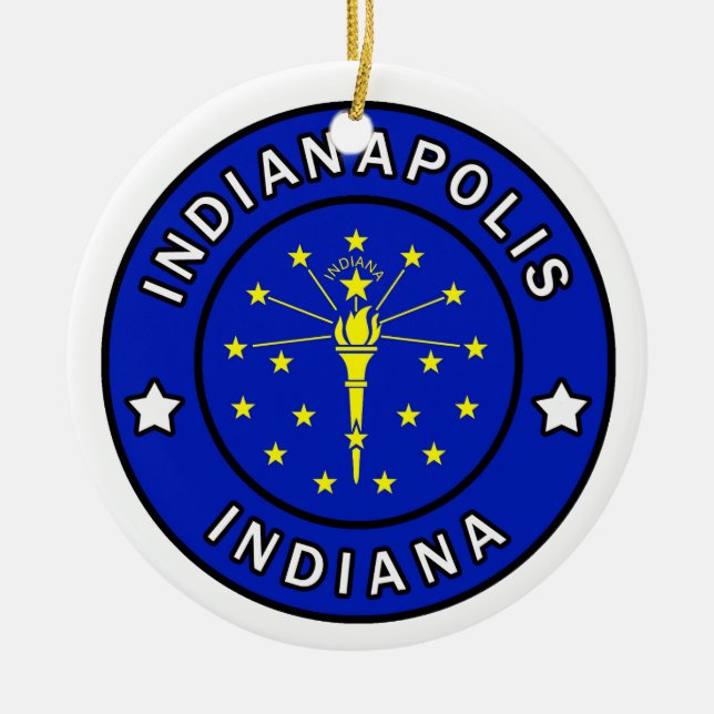 Indianapolis Indiana Keramikornament (Vorne)