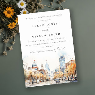 Indianapolis Indiana Landschaft Hochzeit Jubiläum Einladung