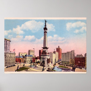 Indianapolis, Indiana Monument Circle Poster