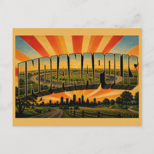 Indianapolis Indiana Offene Straße Landwirtschaft Postkarte