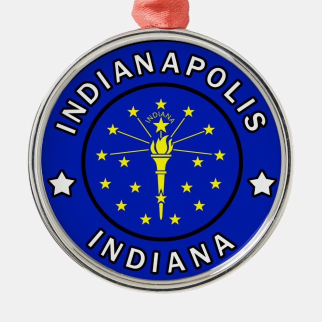 Indianapolis Indiana Ornament Aus Metall (Vorne)