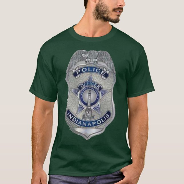 Indianapolis Indiana Police Officer Badge Oversize T-Shirt (Vorderseite)