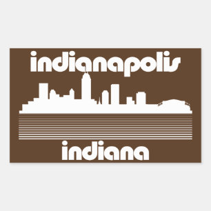Indianapolis Indiana Rechteckiger Aufkleber
