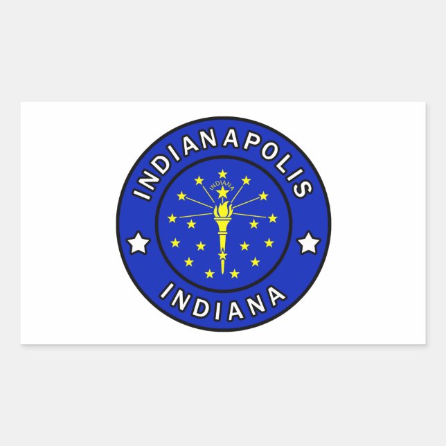 Indianapolis Indiana Rechteckiger Aufkleber (Vorderseite)