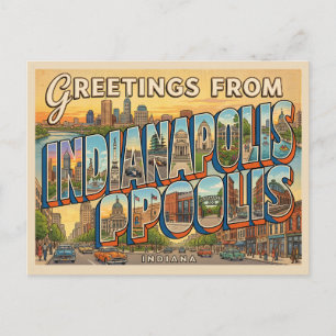 Indianapolis Indiana Reise  Postkarte