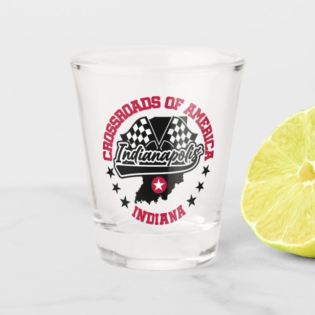 Indianapolis, Indiana Schnapsglas (Vorderseite)