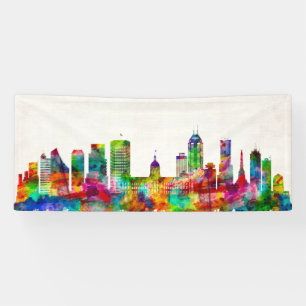 Indianapolis Indiana Skyline Banner