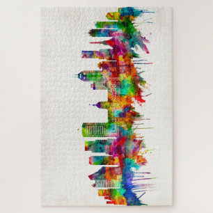 Indianapolis Indiana Skyline Puzzle