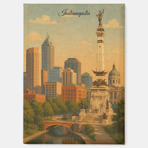 Indianapolis Indiana Skyline Stadtpanorama Reise Magnet