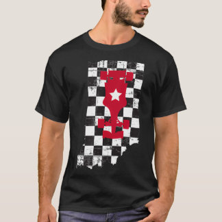 Indianapolis Indiana Staat 500 Race Car Distresse T-Shirt