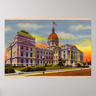 Indianapolis, Indiana State House circa 1930 Poster
