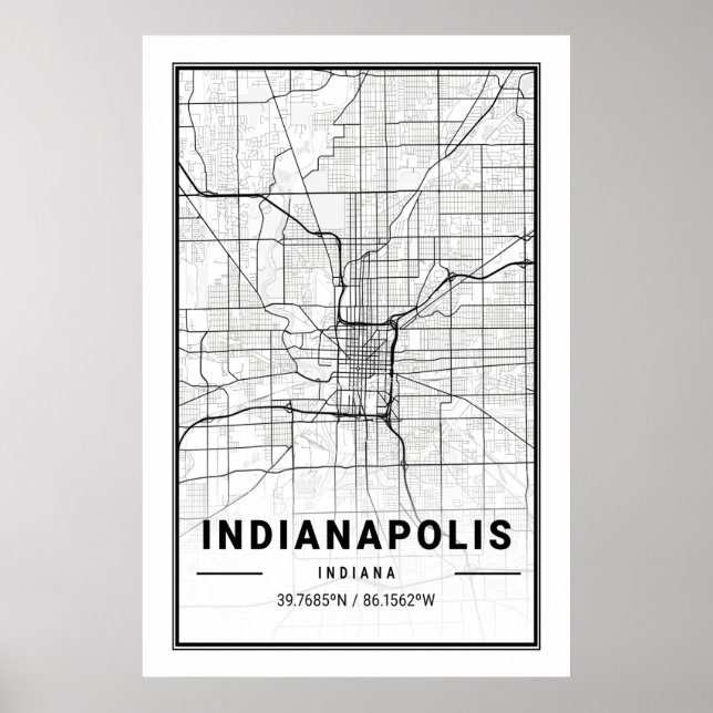 Indianapolis Indiana USA Cities Travel Poster (Vorne)