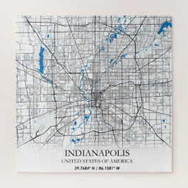 Indianapolis Indiana USA Travel City Map Puzzle