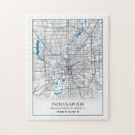 Indianapolis Indiana USA Travel City Map Puzzle