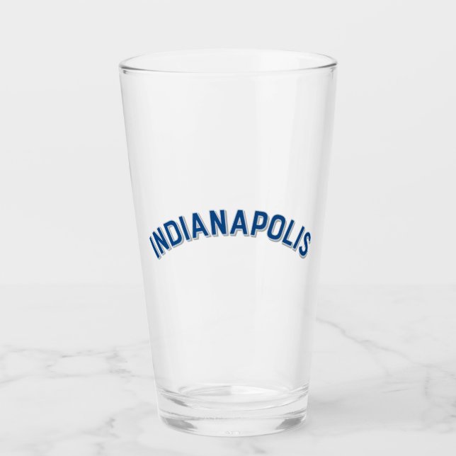 Indianapolis, Indiana Vintag Arch Glas (Vorderseite)