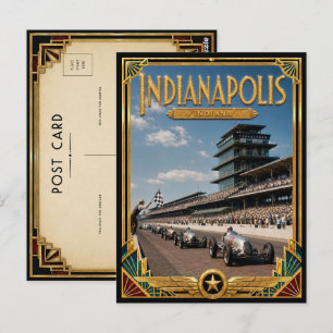 Indianapolis Indiana Vintage Art Deco Golden Age Postkarte