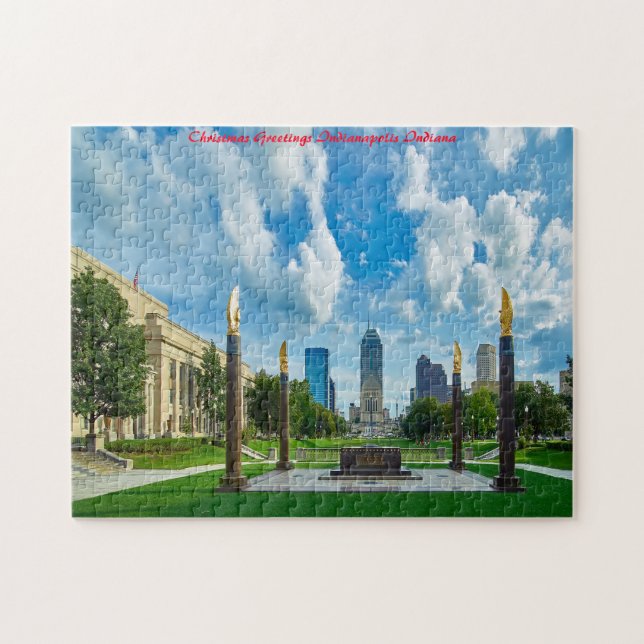 Indianapolis Indiana.Weihnachtsgrüße Puzzle (Horizontal)